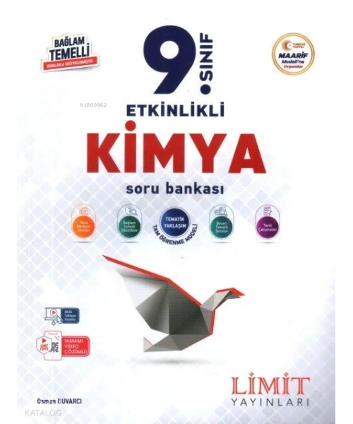 Limit Yayınları 9. Sınıf Kimya Etkinlikli Maarif Soru Bankası