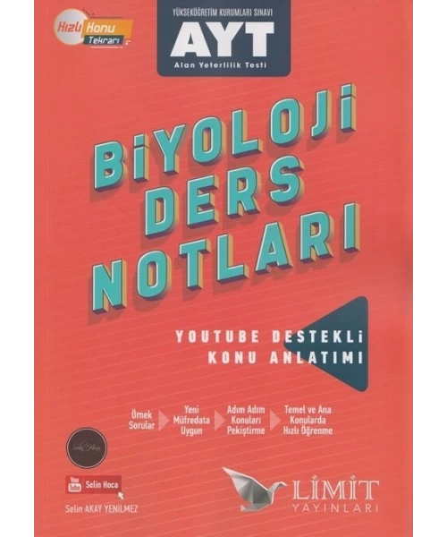 LİMİT YAYINLARI AYT BİYOLOJİ, DERS NOTLARI