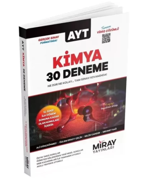 MİRAY YAYINLARI AYT KİMYA DENEME 2023 E ÖZEL