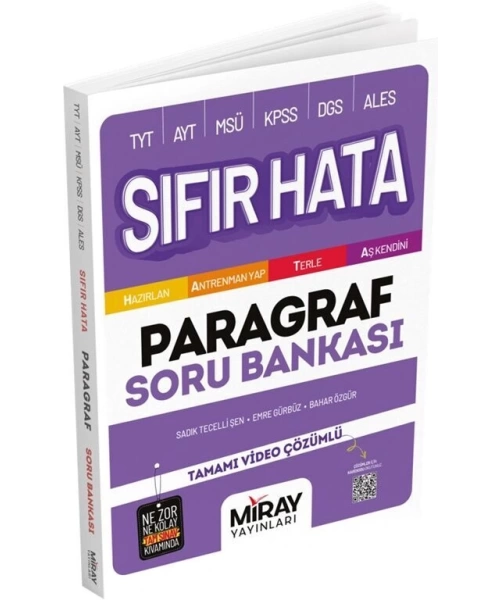 Miray Yayınları Sıfır Hata Paragraf Soru Bankası