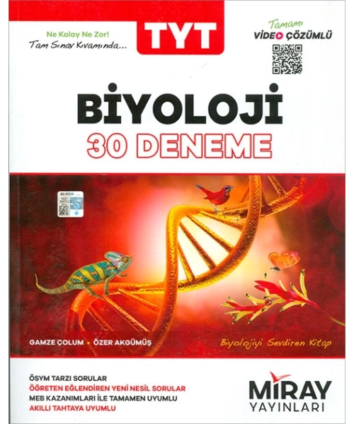 MİRAY YAYINLARI TYT BİYOLOJİ 30 LU DENEME