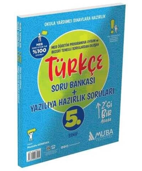 Muba Yayınları 5. Sınıf Türkçe Soru Bankası + Yazılıya Hazırlık Soruları 2`si 1 Arada