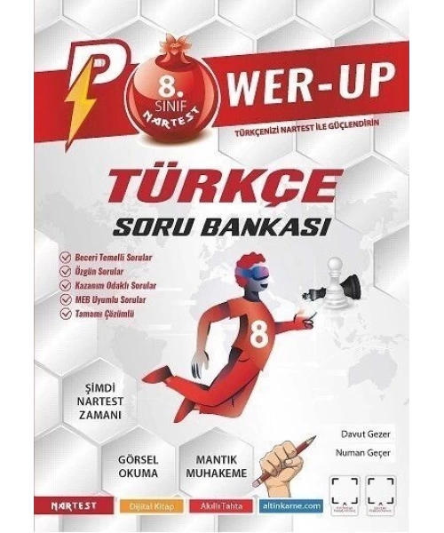 Nartest Yayınları 8. Sınıf Türkçe Power Up Soru Bankası