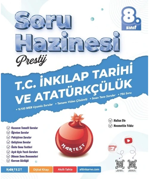 Nartest 8. Sınıf Prestij T.c. İnkılap Tarihi Ve Atatürkçülük Soru Hazinesi
