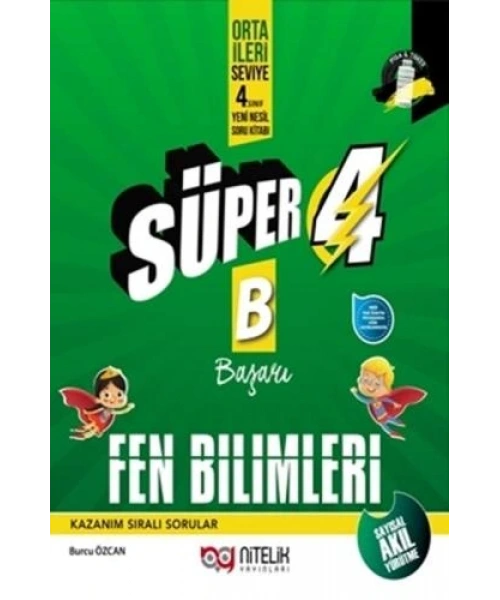 Nitelik Yayınları 4. Sınıf Fen Bilimleri Yeni Nesil Süper Soru Kitabı