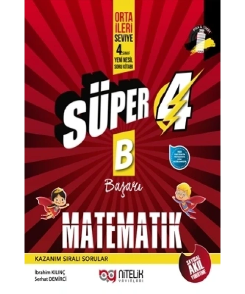 Nitelik Yayınları 4. Sınıf Matematik Yeni Nesil Süper Soru Kitabı