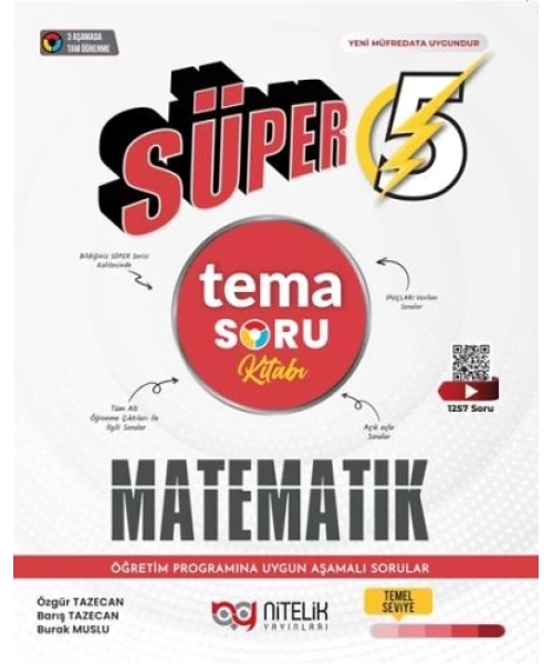 Nitelik Yayınları 5. Sınıf Matematik Süper Tema Soru Kitabı