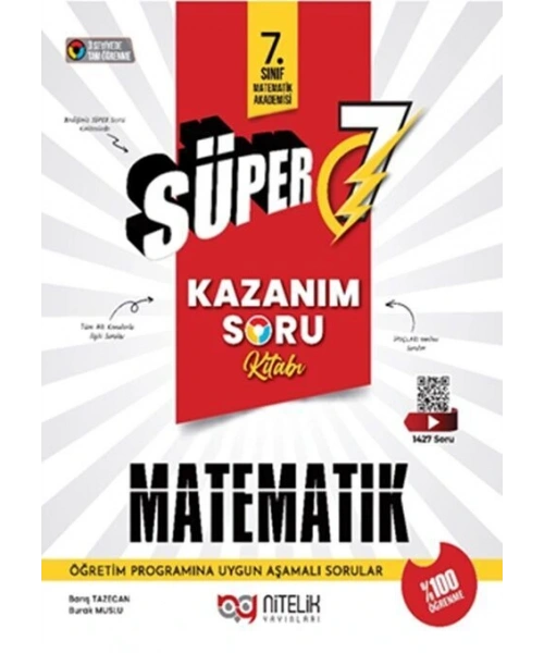 Nitelik Yayınları 7. Sınıf Matematik Süper Yeni Nesil Soru Kitabı