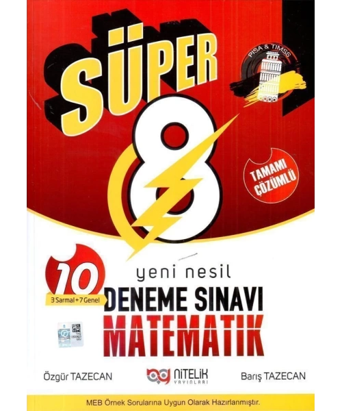 NİTELİK YAYINLARI 8 SINIF SÜPER MATEMATİK 10 LU DENEME