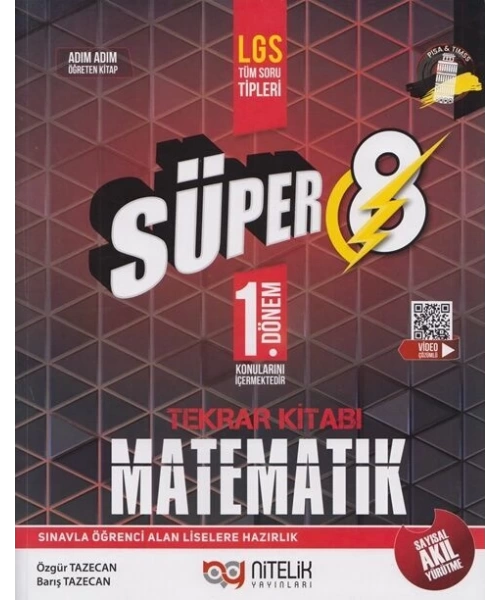 NİTELİK YAYINLARI 8.SINIF SÜPER 1. DÖNEM MATEMATIK TEKRAR KITABI