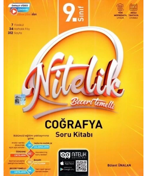 Nitelik Yayınları 9. Sınıf Coğrafya Nitelik Beceri Temelli Soru Kitabı