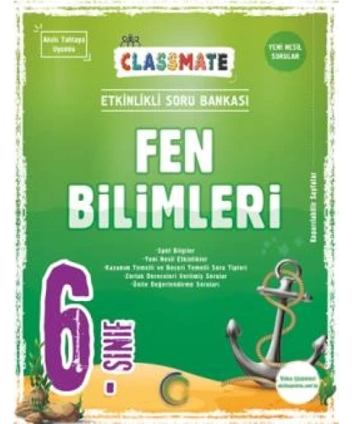 OKYANUS YAYINLARI 6 SINIF CLASSMATE FEN BİLİMLERİ SORU BANKASI