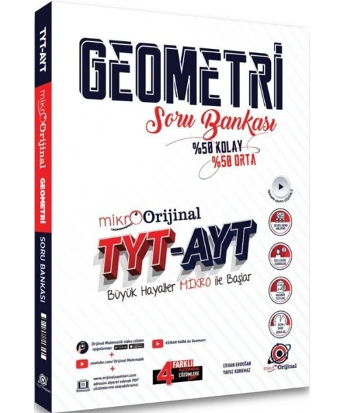 Orijinal Yayınları TYT AYT Geometri Mikro Soru Bankası