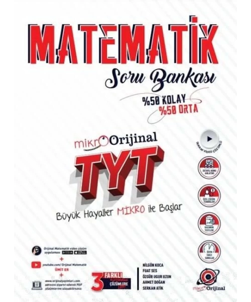 Orijinal Yayınları TYT Matematik Mikro Soru Bankası