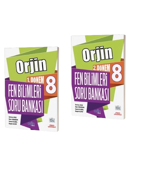 ORJİN 8 SINIF FEN BİLİMLERİ SORU BANKASI 2 KİTAP