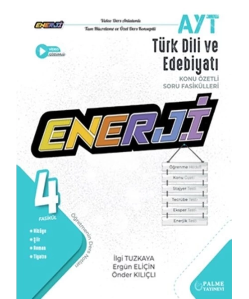 Palme Yayınları AYT Enerji Türk Dili ve Edebiyatı Konu Özetli Soru Fasikülleri