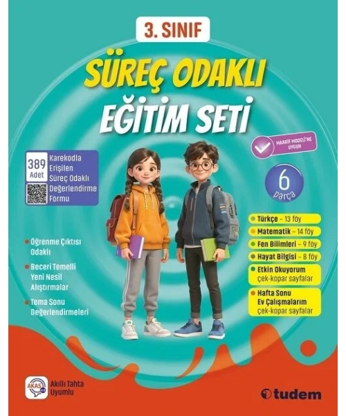 Tudem 3. Sınıf Süreç Odaklı Eğitim Seti 6 Kitap