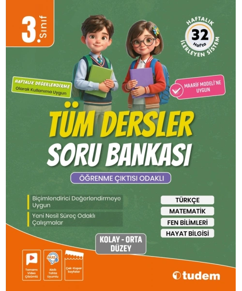 TUDEM 3.Sınıf Tüm Dersler Soru Bankası - 2026