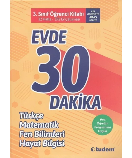 TUDEM YAYINLARI 3 SINIF EVDE 30 DAKİKA