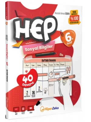 2025 BASKI Hiper Zeka Yayınları 6. Sınıf Hep Sosyal Bilgiler 40 Haftalık Deneme
