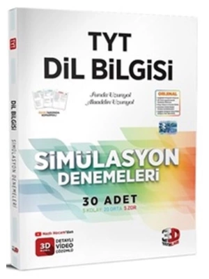 3D YAYINLARI TYT DİL BİLGİSİ SİMİLASYON 30 LU DENEME