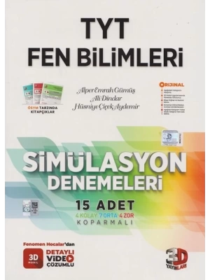 3D TYT SİMÜLASYON FEN BİLİMLERİ 15Lİ DENEME