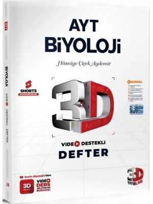 3D Yayınları AYT Biyoloji Video Destekli Defter