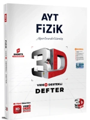 3D Yayınları AYT Fizik Video Destekli Defter