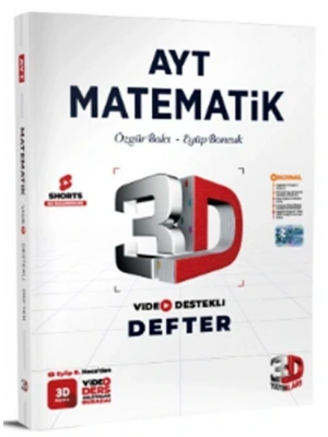 3D Yayınları AYT Matematik Video Destekli Defter