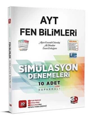 3D YAYINLARI AYT SİMÜLASYON FEN DENEMELERİ