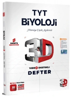 3D Yayınları TYT Biyoloji Video Destekli Defter