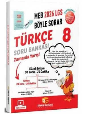 Sinan Kuzucu 2026 8. Sınıf Türkçe LGS MEB Böyle Sorar Soru Bankası