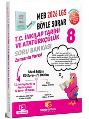 Sinan Kuzucu 2026 8. Sınıf LGS T.C. İnkılap Tarihi ve Atatürkçülük MEB Böyle Sorar Soru Bankası
