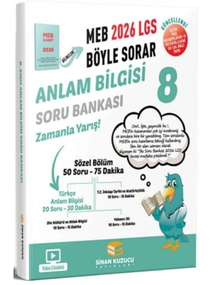 Sinan Kuzucu 2026 8. Sınıf LGS Anlam Bilgisi MEB Böyle Sorar Soru Bankası