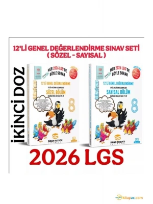 SİNAN KUZUCU 8.Sınıf İKİNCİ DOZ 12 Lİ GENEL DEĞERLENDİRME SINAV 2 Lİ SET 2 Lİ - 2026