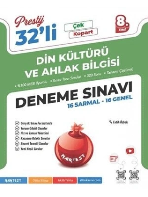 Nartest 8. Sınıf Prestij Din Kültürü ve Ahlak Bilgisi 32 Deneme Sınavı