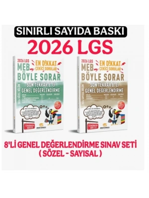 Sinan Kuzucu 2026 Lgs Son Tekrar 8li Genel Değerlendirme Sınavı Seti (Sayısal - Sözel)