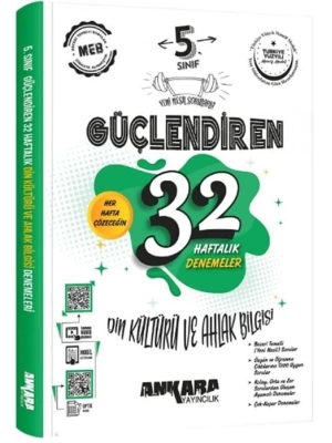 Ankara Yayıncılık 5. Sınıf Din Kültürü ve Ahlak Bilgisi Güçlendiren 32 Haftalık Denemeleri