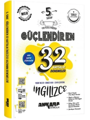 Ankara Yayıncılık 5. Sınıf İngilizce Güçlendiren 32 Haftalık Denemeleri