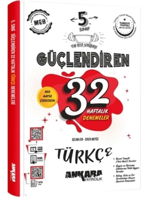 Ankara Yayıncılık 5. Sınıf Türkçe Güçlendiren 32 Haftalık Denemeleri