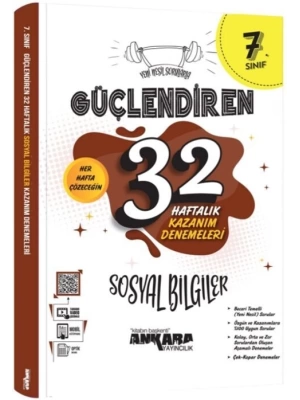 Ankara Yayıncılık 7. Sınıf Sosyal Bilgiler Güçlendiren 32 Haftalık Kazanım Denemeleri