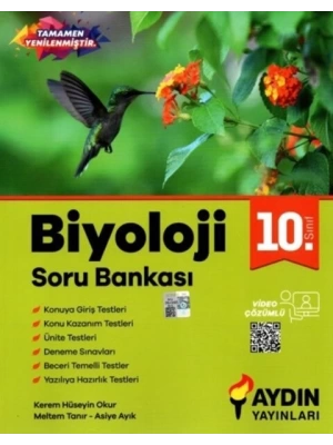 Aydın Yayınları 10. Sınıf Biyoloji Soru Bankası