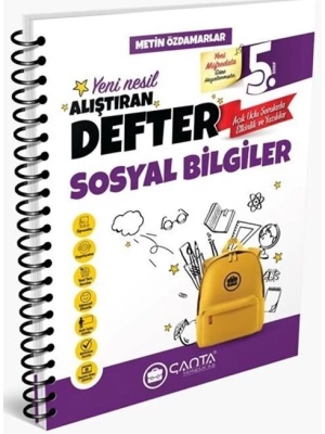 Çanta Yayınları 5. Sınıf Sosyal Bilgiler Okula Yardımcı Alıştıran Defter