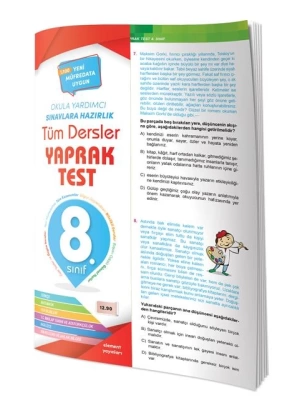 ELEMENT YAYINLARI 8 SINIF TÜM DERSLER YAPRAK TEST