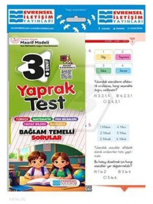 EVRENSEL İLETİŞİM 3 SINIF YAPRAK TEST