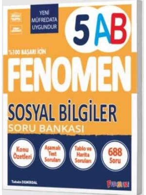 Fenomen  Yayınları 5 Sınıf   Sosyal Bilgiler A-B Soru Bankası