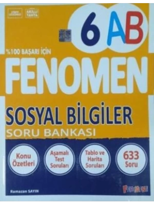 Fenomen Yayınları  6. Sınıf  Sosyal Bilgiler Soru Bankası