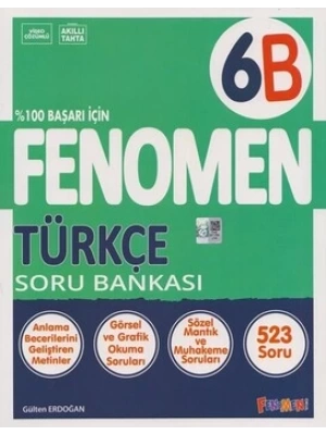 Fenomen  Yayınları 6. Sınıf Türkçe B Soru Bankası