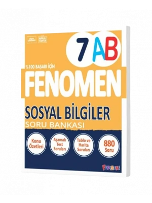 Fenomen yayınları 7 Sınıf Sosyal Bilgiler A-B Soru Bankası