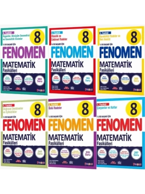 Fenomen Yayınları Fenomen 8.sınıf Matematik 1. 2. 3. 4. 5. ve 6.fasikül Konu Özetli Soru Bankası